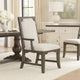 Leslee Dining Side Chair Set of 2 | Gray Polyester | Sculpted Tall Back