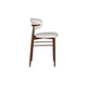Riom Counter Height Chair Set of 2 | Beige Low Curved Back | Walnut Brown
