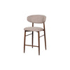 Riom Counter Height Chair Set of 2 | Low Curved Back | Walnut Brown