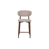 Riom Counter Height Chair Set of 2 | Low Curved Back | Walnut Brown