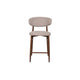 Riom Counter Height Chair Set of 2 | Low Curved Back | Walnut Brown