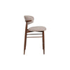 Riom Counter Height Chair Set of 2 | Low Curved Back | Walnut Brown