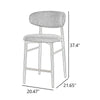 Riom Counter Height Chair Set of 2 | Low Curved Back | Walnut Brown