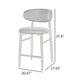 Riom Counter Height Chair Set of 2 | Low Curved Back | Walnut Brown