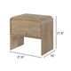 Maria Bedside Table Nightdstand| 2 Drawers | Natural Beige Waterfall Edges