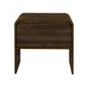 Maria Bedside End Table | 2 Drawers | Walnut Brown Waterfall Edges