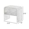 Maria Bedside End Table | 2 Drawers | Walnut Brown Waterfall Edges