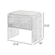 Maria Bedside End Table | 2 Drawers | Walnut Brown Waterfall Edges