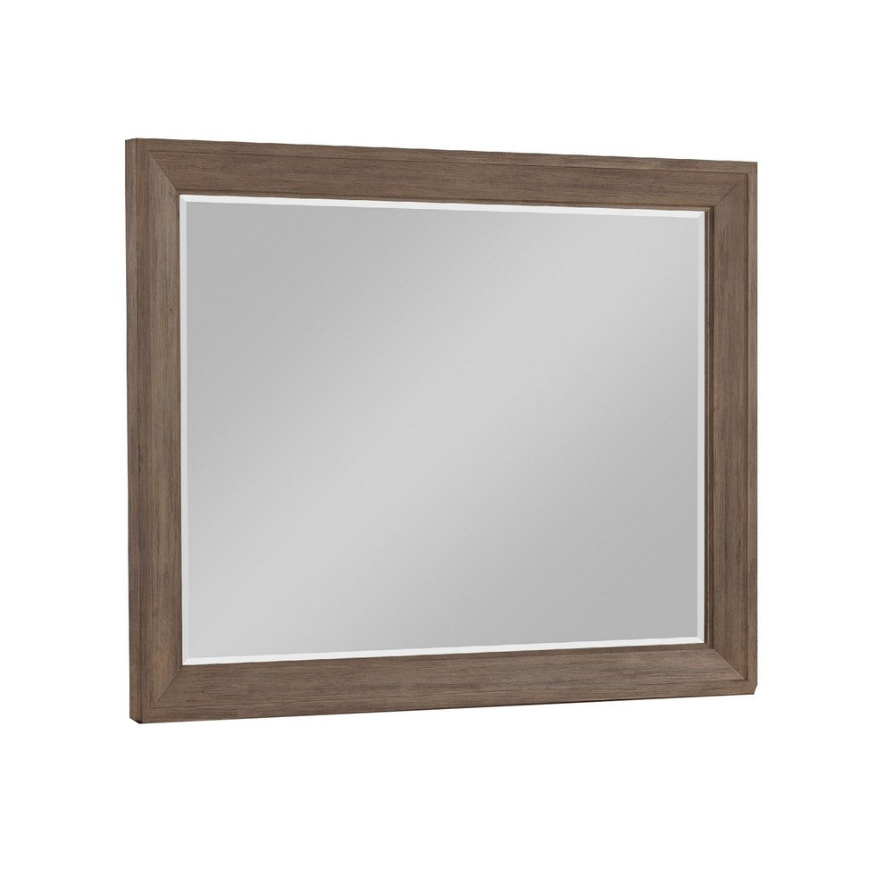 Henry Dresser Mirror | Vintage Mocha Brown | Picture Frame Molding 39x50
