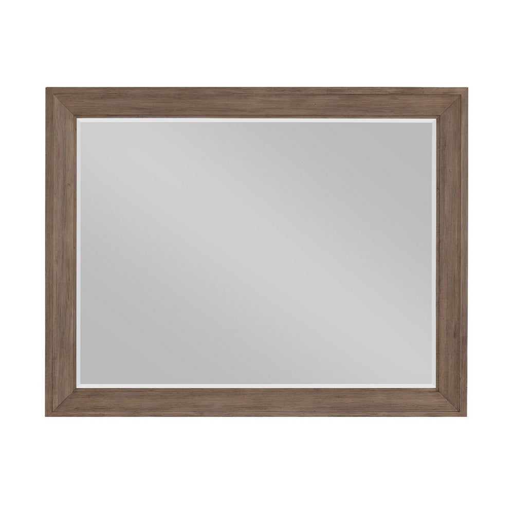 Henry Dresser Mirror | Vintage Mocha Brown | Picture Frame Molding 39x50