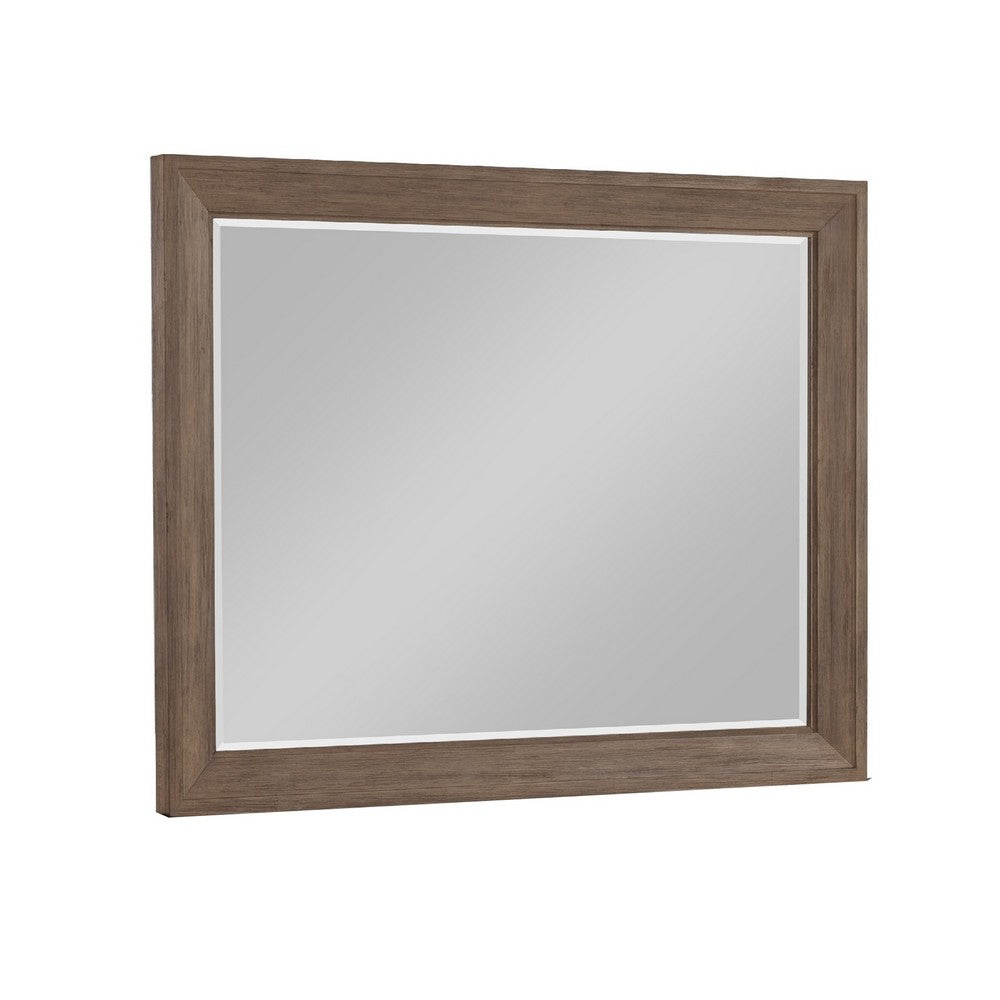 Henry Dresser Mirror | Vintage Mocha Brown | Picture Frame Molding 39x50