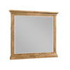 Seny Dresser Mirror | Crown Molding | Honey Brown Rubberwood | 33x48