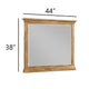 Seny Dresser Mirror | Crown Molding | Honey Brown Rubberwood | 33x48