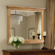 Seny Dresser Mirror | Crown Molding | Honey Brown Rubberwood | 33x48