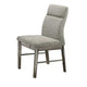 Levy Dining Side Chair Set of 2 | Gray Boucle Fabric | Metallic Silver