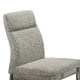 Levy Dining Side Chair Set of 2 | Gray Boucle Fabric | Metallic Silver