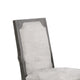 Leslee Dining Armchair Set of 2 | Gray Polyester | Sculpted Tall Back