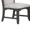 Leslee Dining Armchair Set of 2 | Gray Polyester | Sculpted Tall Back