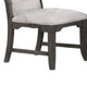 Leslee Dining Armchair Set of 2 | Gray Polyester | Sculpted Tall Back