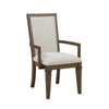 Henry Dining Chair Set of 2 | Beige Polyester | Vintage Mocha Brown