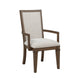 Henry Dining Chair Set of 2 | Beige Polyester | Vintage Mocha Brown