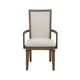 Henry Dining Chair Set of 2 | Beige Polyester | Vintage Mocha Brown