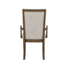 Henry Dining Chair Set of 2 | Beige Polyester | Vintage Mocha Brown