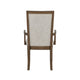 Henry Dining Chair Set of 2 | Beige Polyester | Vintage Mocha Brown