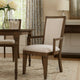 Henry Dining Chair Set of 2 | Beige Polyester | Vintage Mocha Brown