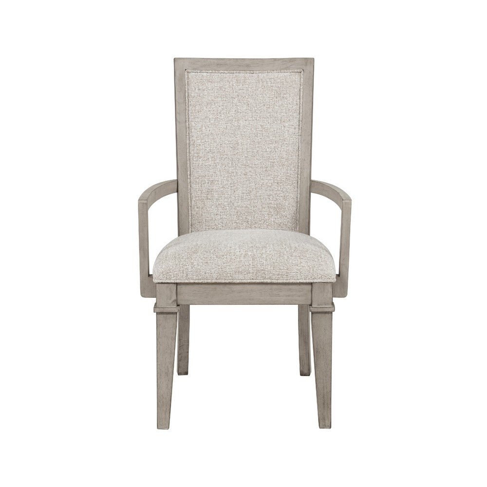 Henry Dining Chair Set of 2 | Beige Polyester | Vintage Light Cream