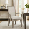 Henry Dining Chair Set of 2 | Beige Polyester | Vintage Light Cream