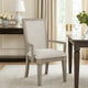 Henry Dining Chair Set of 2 | Beige Polyester | Vintage Light Cream