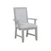 Ion Dining Armchair Set of 2 | Padded Polyester Seat | Mist Gray Wood