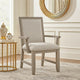 Ion Dining Armchair Set of 2 | Padded Polyester Seat | Mist Gray Wood