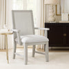 Ion Dining Armchair Set of 2 | Padded Polyester Seat | Mist Gray Wood