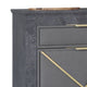 Semy Nightstand | 2 Gold Accented Drawers | Gray Marble Laminate