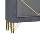 Semy Nightstand | 2 Gold Accented Drawers | Gray Marble Laminate