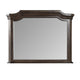 Lynda Dresser Mirror | 44" Low Distortion | Walnut Brown Crown Molding