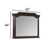 Lynda Dresser Mirror | 44" Low Distortion | Walnut Brown Crown Molding