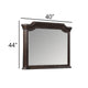 Lynda Dresser Mirror | 44" Low Distortion | Walnut Brown Crown Molding