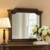 Lynda Dresser Mirror | 44" Low Distortion | Walnut Brown Crown Molding