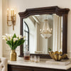 Lynda Dresser Mirror | 44" Low Distortion | Walnut Brown Crown Molding
