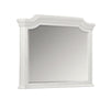 Lynda Dresser Mirror | 44" Low Distortion | Antique White Crown Molding