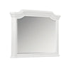 Lynda Dresser Mirror | 44" Low Distortion | Antique White Crown Molding