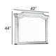 Lynda Dresser Mirror | 44" Low Distortion | Antique White Crown Molding