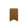 Tey Nightstand | 2 Drawers w Long Black Handles | Honey Brown