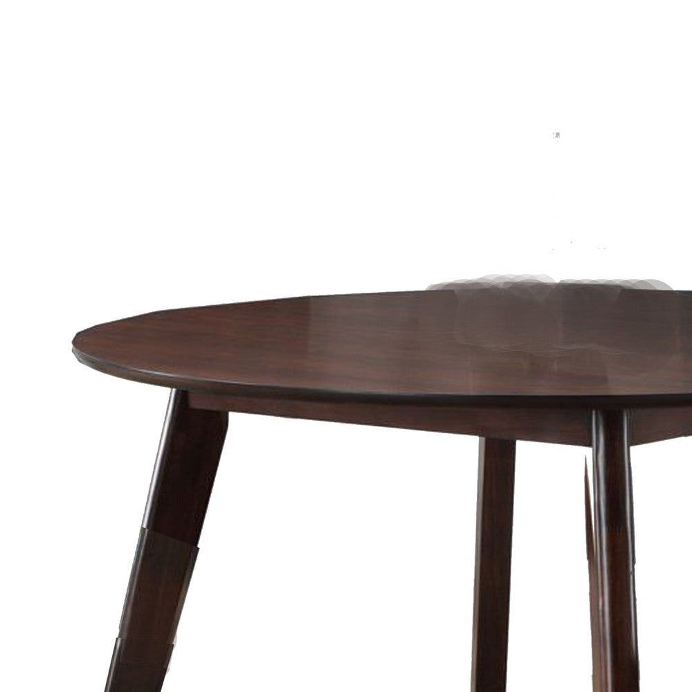 Tery Dining Table | 47" Round Top | Angled Legs | Cherry Brown Wood