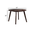 Tery Dining Table | 47" Round Top | Angled Legs | Cherry Brown Wood