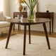 Tery Dining Table | 47" Round Top | Angled Legs | Cherry Brown Wood