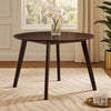 Tery Dining Table | 47" Round Top | Angled Legs | Cherry Brown Wood